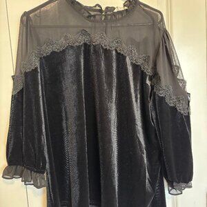 Black Velvet Blouse